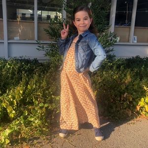 Pink chicken wide leg romper